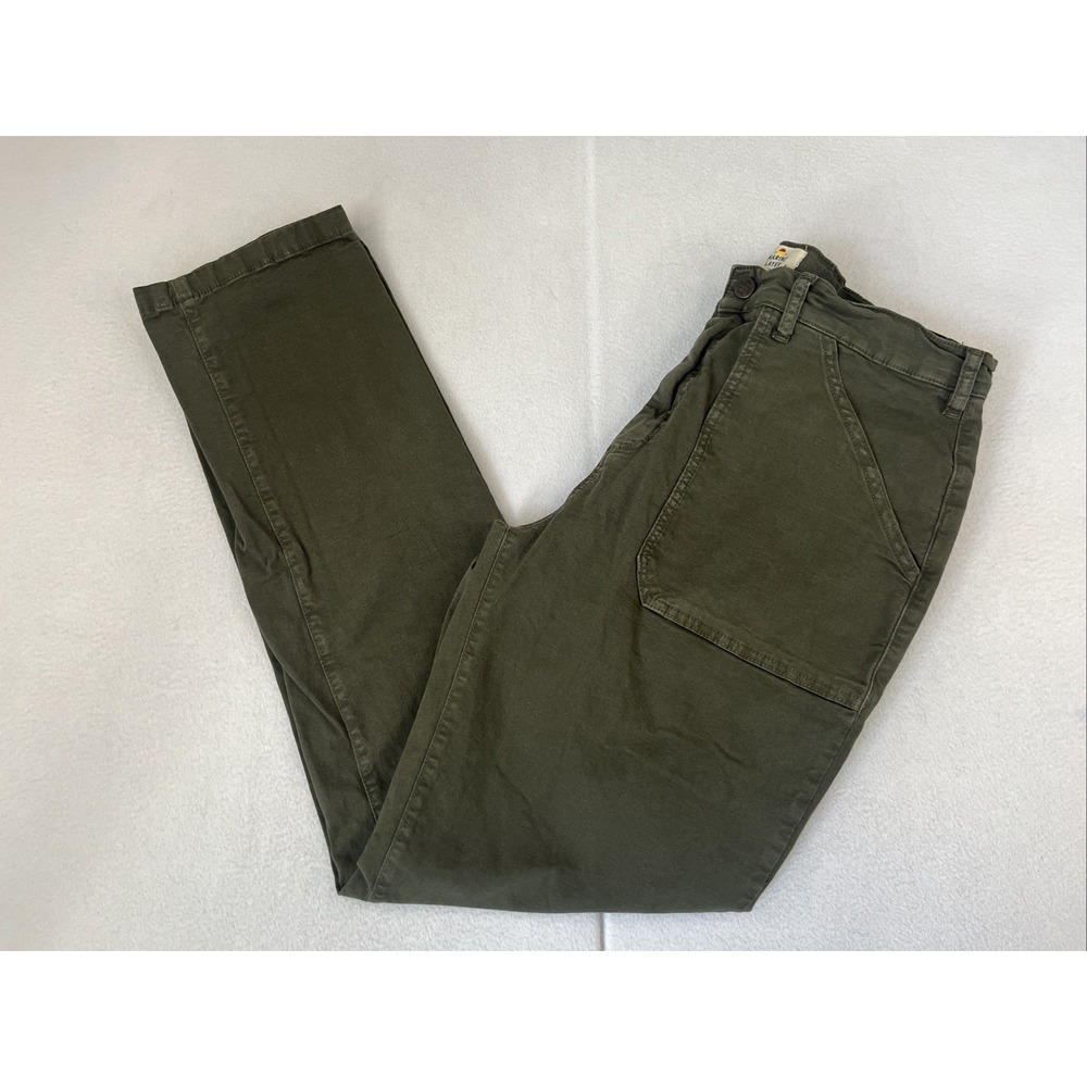 Marine Layer 5 Pocket Twill Pant Slim Straight Green -  Mens Sz 36 Fits 34x33